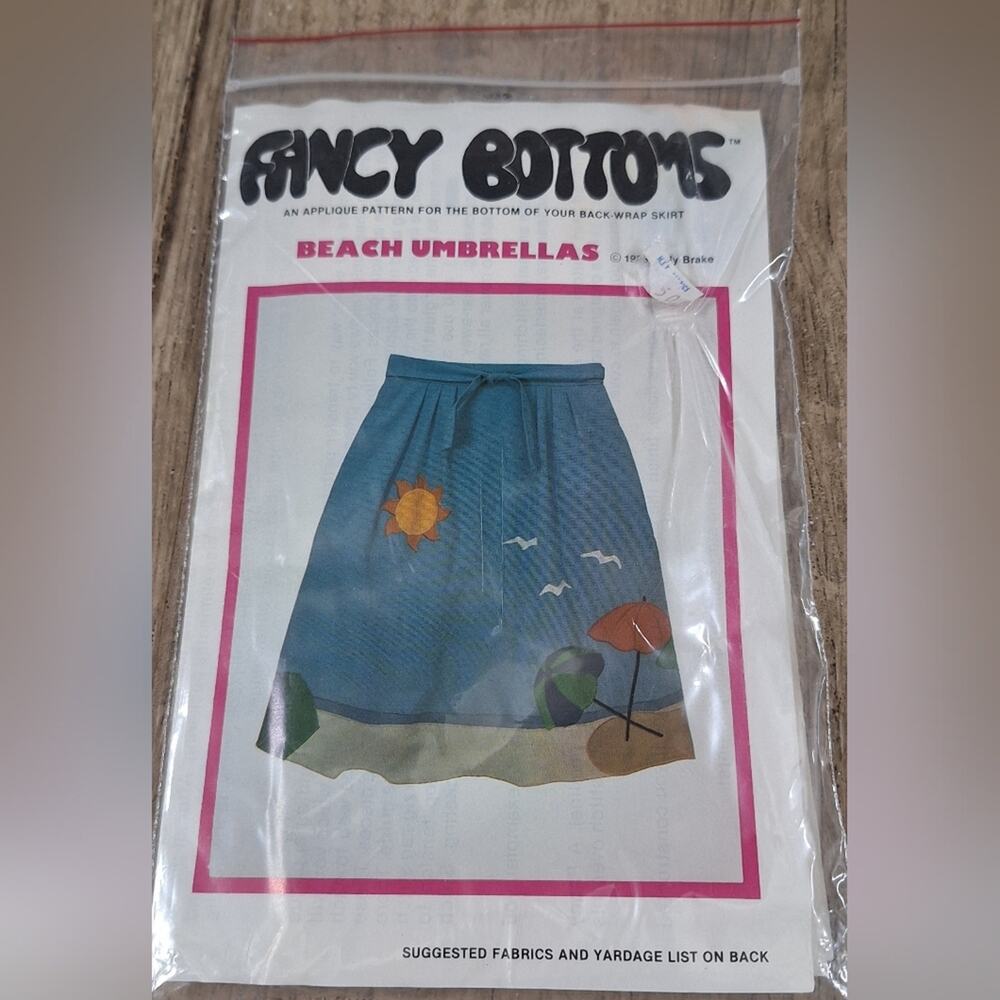 Vintage  Fancy Bottoms Blue Beach Applique PatternNew Unopened